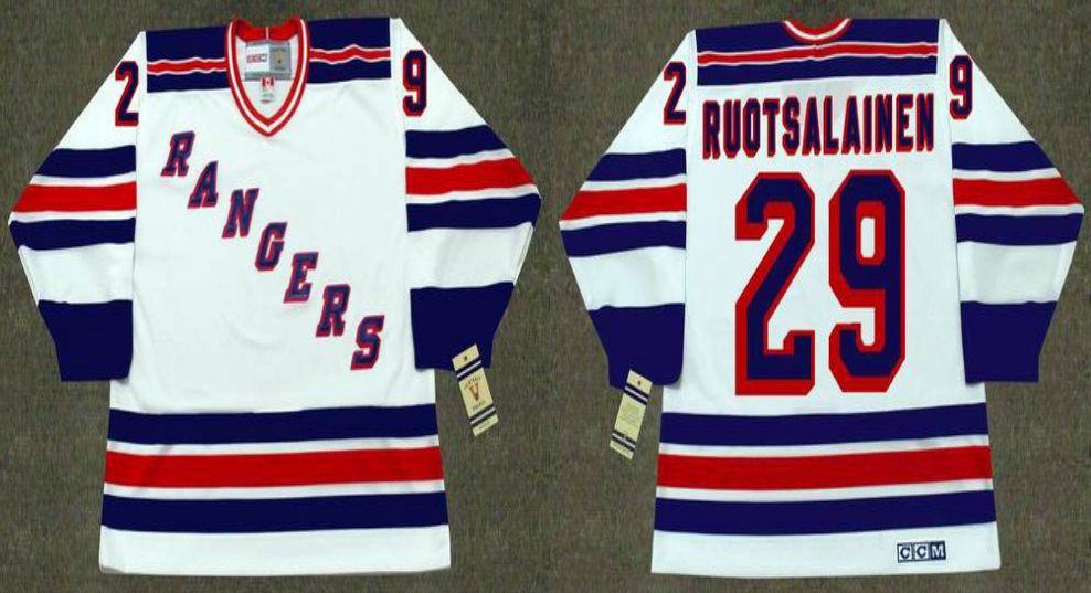 2019 Men New York Rangers 29 Ruotsalainen white CCM NHL jerseys